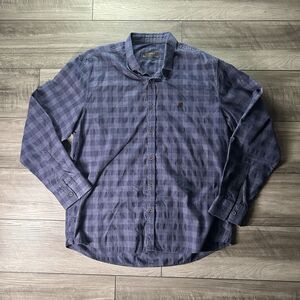 Vila Romana Long Sleeve Shirt Mens Plaid Checkered‎ Blue Sz XL